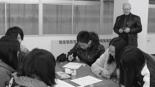 Instructor observes team activity to identify intervention opportunity. Instructor observes team activity to identify intervention opportunity.