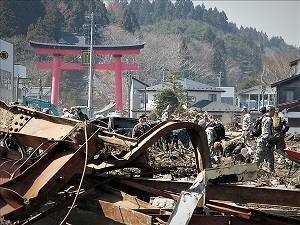 Hachinohe relief mission with USAF commander and University of Phoenix professor Brent Duncan