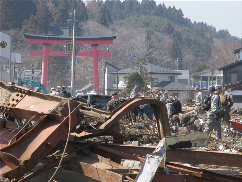Hachinohe relief mission with USAF commander and University of Phoenix professor Brent Duncan