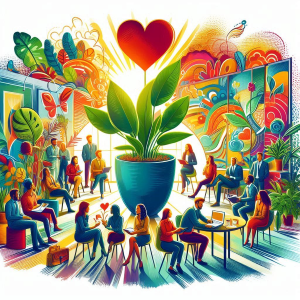 The heart of a living organization: Where interconnecte relationships, dynamic growth, and purposeful action come together to sustain life and viability. [Image: Copilot]