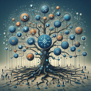 An organization as a living system: interconnected, adaptive, and evolving—thriving through dynamic relationships and the continuous exchange of energy and ideas [Image: Copilot]