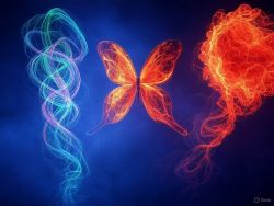 Strange Attractors Unveiled: From a butterfly’s fiery wings to a heart’s pulsing chaos, patterns emerge in the dance of unpredictability. [Image: Grok (xAI0]